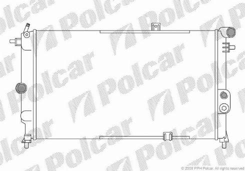 Polcar 551408A5 - Радіатор охолодження Opel Vectra A 1.8 i -95 autozip.com.ua