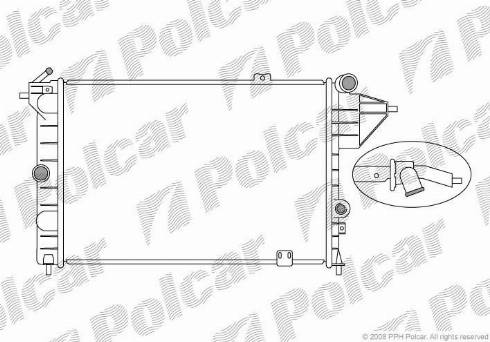Polcar 551408A3 - Радіатор, охолодження двигуна autozip.com.ua
