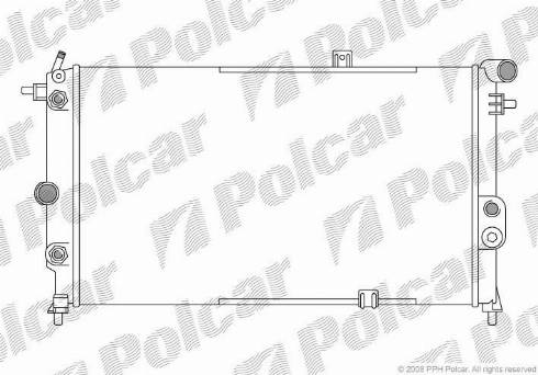 Polcar 551408A7 - Радіатор, охолодження двигуна autozip.com.ua