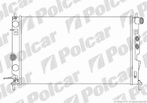 Polcar 551608A4 - Радіатор основний Opel Vectra B AC 1.6-2.6 09.88-07.03 autozip.com.ua