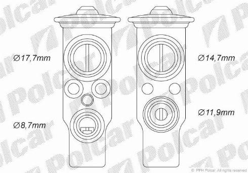 Polcar 5516KZ-2 - Розширювальний клапан, кондиціонер autozip.com.ua