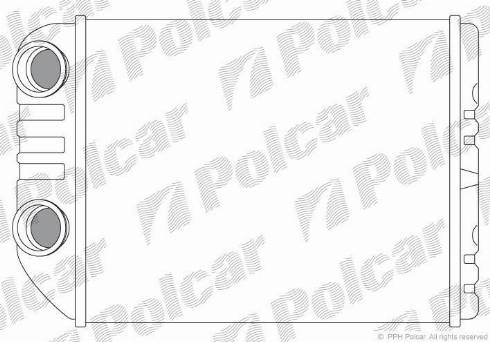 Polcar 5516N8-4 - Теплообмінник, опалення салону autozip.com.ua