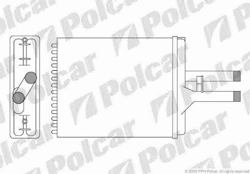 Polcar 5516N8-1 - Теплообмінник, опалення салону autozip.com.ua