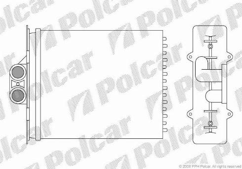 Polcar 5516N8-2 - Теплообмінник, опалення салону autozip.com.ua