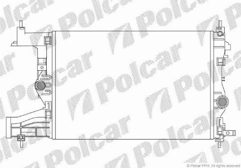 Polcar 5511083X - Радіатор, охолодження двигуна autozip.com.ua