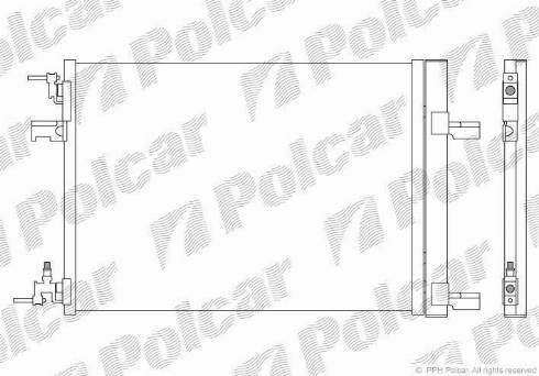 Polcar 5511K8C1 - Радіатор кондиціонера Chevrolet Cruze. Orlando Opel Astra J. Zafira C 1.3D-2.0D 05.09- autozip.com.ua