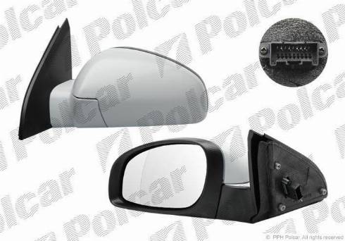 Polcar 5518524M - Зовнішнє дзеркало autozip.com.ua