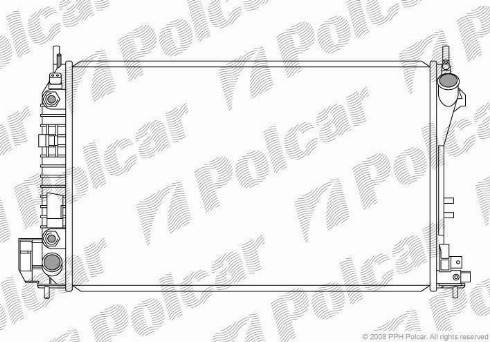 Polcar 551808-3 - Радіатор, охолодження двигуна autozip.com.ua