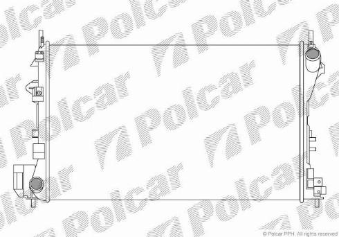 Polcar 551808A4 - Радіатор охолодження Opel Vectra C 1.6-1.8 16V 02- Economy Class autozip.com.ua