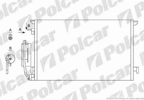 Polcar 5518K84X - Конденсатор, кондиціонер autozip.com.ua