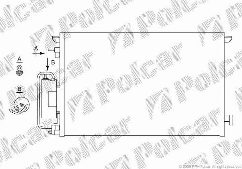 Polcar 5518K81X - Конденсатор, кондиціонер autozip.com.ua