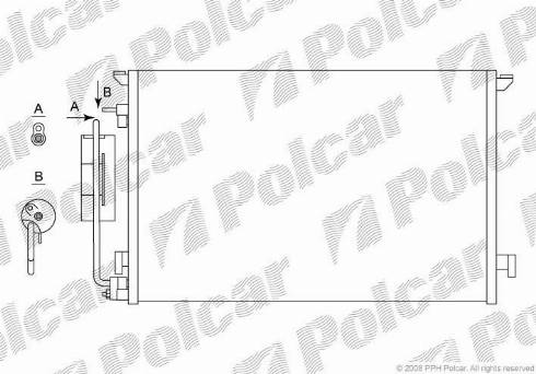 Polcar 5518K83X - Конденсатор, кондиціонер autozip.com.ua