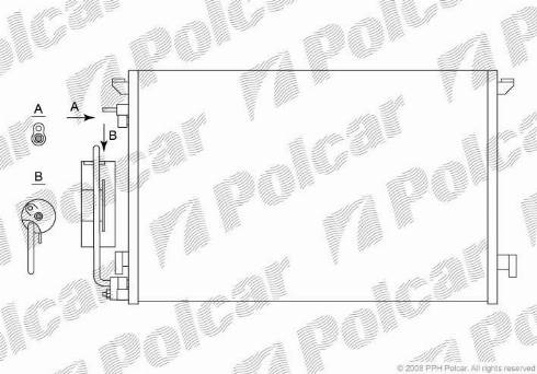 Polcar 5518K82X - Конденсатор, кондиціонер autozip.com.ua
