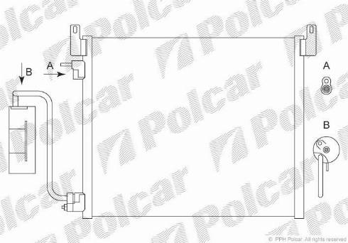 Polcar 5518K8C5 - Конденсатор, кондиціонер autozip.com.ua