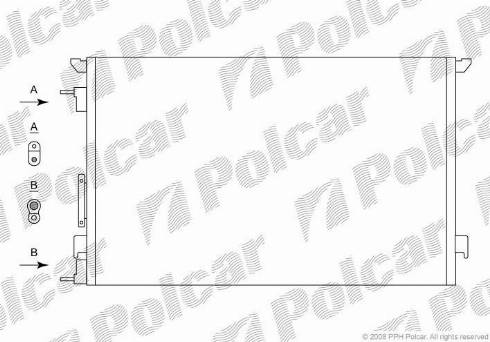 Polcar 5518K8C1 - Конденсатор, кондиціонер autozip.com.ua