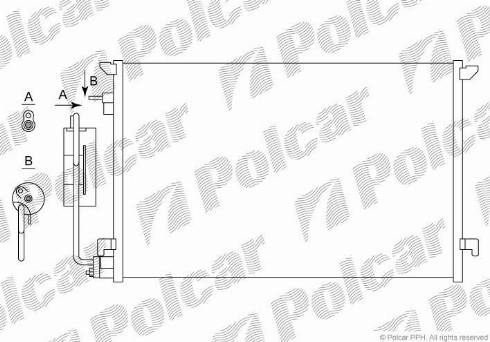 Polcar 5518K8C3 - Конденсатор, кондиціонер autozip.com.ua