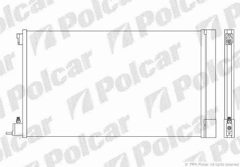 Polcar 5520K8C1 - Конденсатор, кондиціонер autozip.com.ua