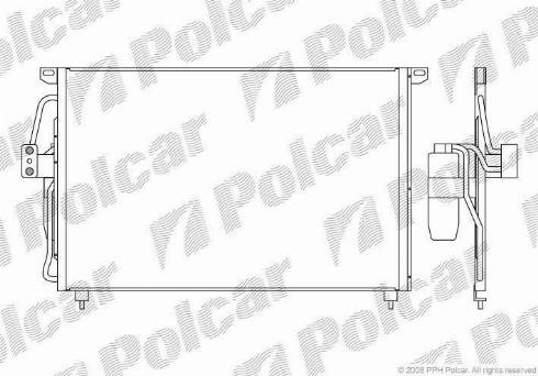 Polcar 5527K8C1 - Конденсатор, кондиціонер autozip.com.ua
