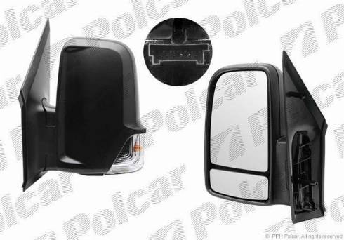 Polcar 506552-M - Зовнішнє дзеркало autozip.com.ua