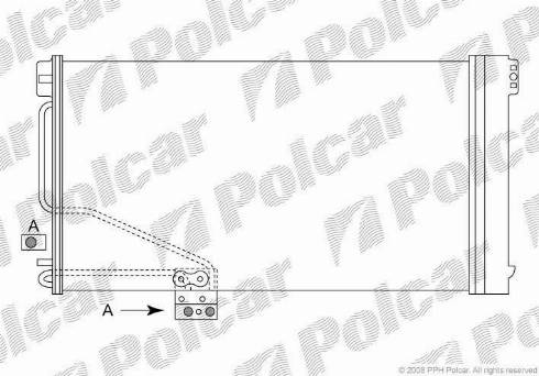 Polcar 5003K8C1 - Конденсатор, кондиціонер autozip.com.ua