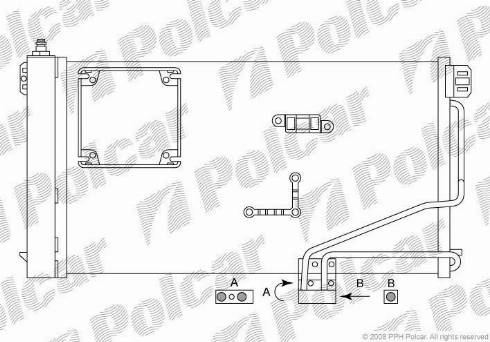 Polcar 5003K8C2 - Конденсатор, кондиціонер autozip.com.ua