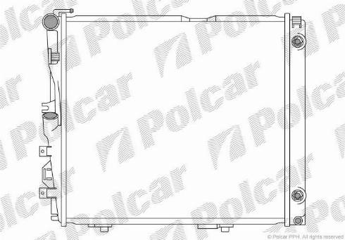 Polcar 502408A0 - Радіатор, охолодження двигуна autozip.com.ua