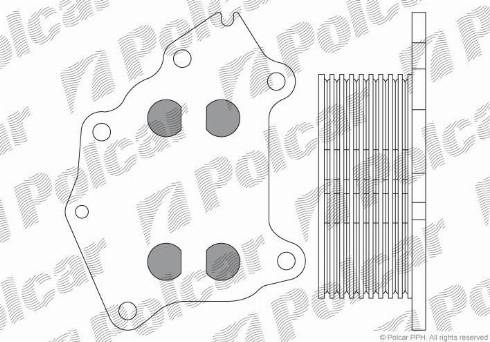 Polcar 5102L8-1 - Масляний радіатор, рухове масло autozip.com.ua