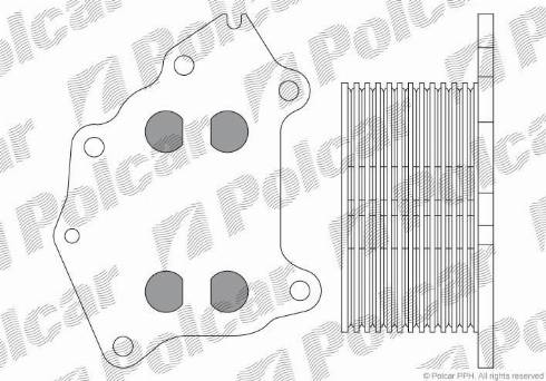 Polcar 5102L8-2 - Масляний радіатор, рухове масло autozip.com.ua