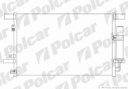 Polcar 5266K8C1 - Радіатор кондиціонера Citroen C4 1.6-1.8 12- -Mitsubishi Lancer 08- -Peugeot 4007. 4008 07- autozip.com.ua