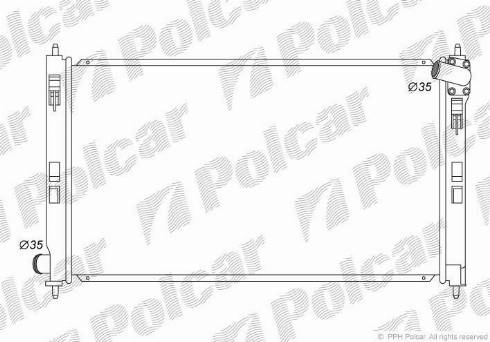 Polcar 5234081K - Радіатор, охолодження двигуна autozip.com.ua