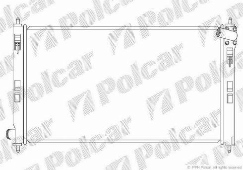 Polcar 523408-1 - Радіатор охолодження двигуна Peugeot 4007- Mitsubishi ASX-Lancer 1.6-3.0 08- autozip.com.ua