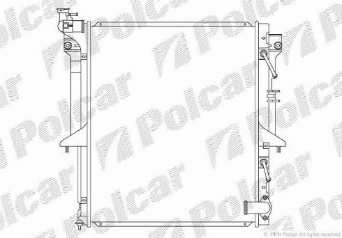 Polcar 5279084K - Радіатор, охолодження двигуна autozip.com.ua