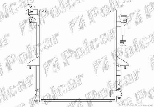 Polcar 5279081K - Радіатор, охолодження двигуна autozip.com.ua