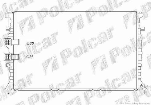 Polcar 5746087X - Радіатор, охолодження двигуна autozip.com.ua