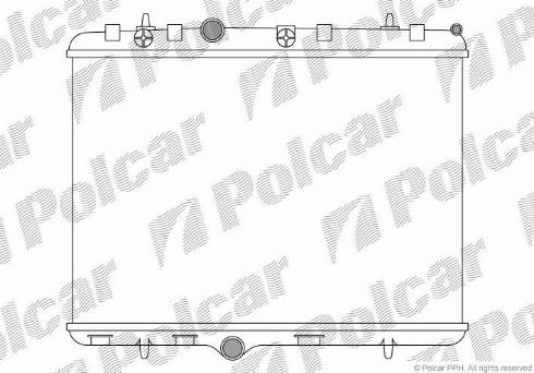 Polcar 574808A1 - Радіатор охолодження двигуна Citroen C2. C2. C3 Picasso. C4 .Peugeot 1007. 2008 I. 207. 208. 208 I 1.0-2.0 05.01- autozip.com.ua