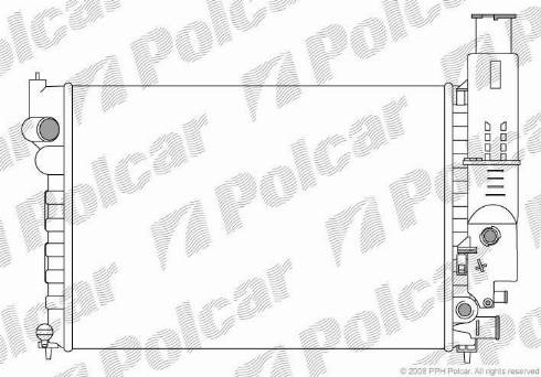 Polcar 576508-1 - Радіатор, охолодження двигуна autozip.com.ua