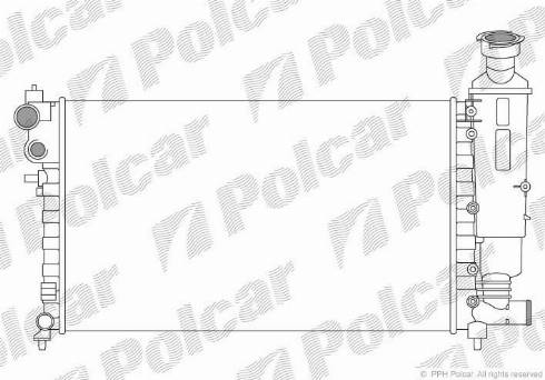 Polcar 570608-3 - Радіатор, охолодження двигуна autozip.com.ua