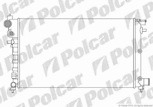 Polcar 570608A2 - Радіатор, охолодження двигуна autozip.com.ua