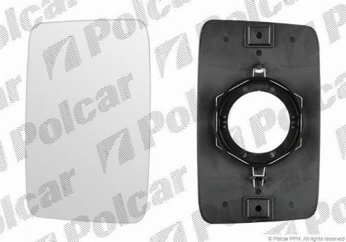 Polcar 570254-M - Дзеркальне скло, зовнішнє дзеркало autozip.com.ua