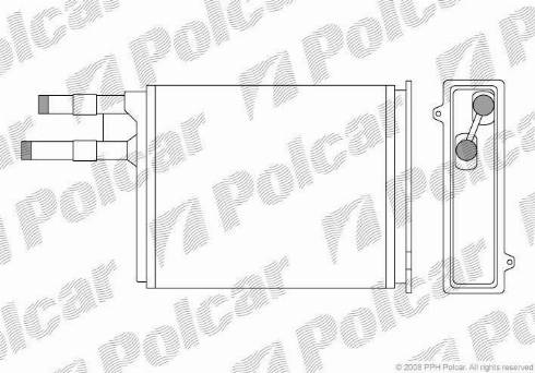 Polcar 5702N8-1 - Теплообмінник, опалення салону autozip.com.ua