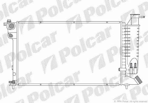 Polcar 5707084X - Радіатор, охолодження двигуна autozip.com.ua