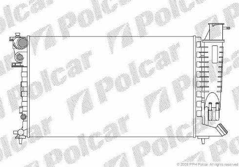 Polcar 570708-1 - Радіатор, охолодження двигуна autozip.com.ua