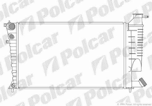 Polcar 570708A6 - Радіатор, охолодження двигуна autozip.com.ua