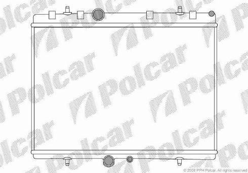 Polcar 571008A4 - Радіатор, охолодження двигуна autozip.com.ua