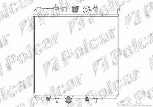 Polcar 571008-1 - Радіатор, охолодження двигуна autozip.com.ua