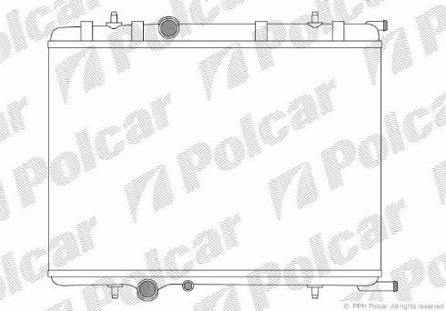 Polcar 571008A5 - Радіатор, охолодження двигуна autozip.com.ua