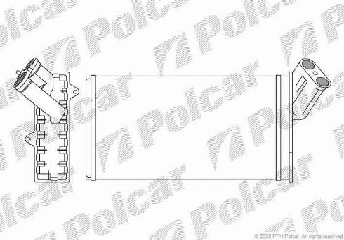 Polcar 5786N81X - Теплообмінник, опалення салону autozip.com.ua