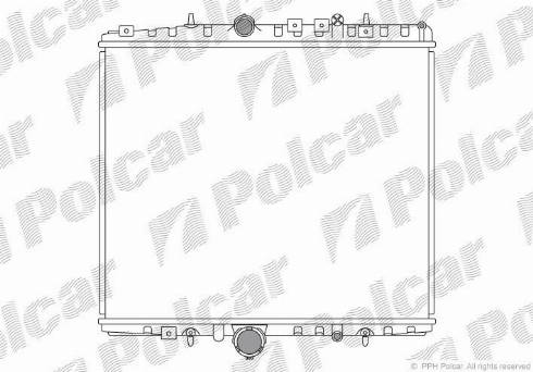 Polcar 578708-1 - Радіатор, охолодження двигуна autozip.com.ua