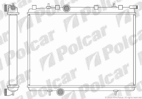Polcar 5723085X - Радіатор, охолодження двигуна autozip.com.ua