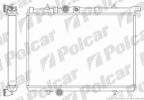 Polcar 5723083X - Радіатор, охолодження двигуна autozip.com.ua